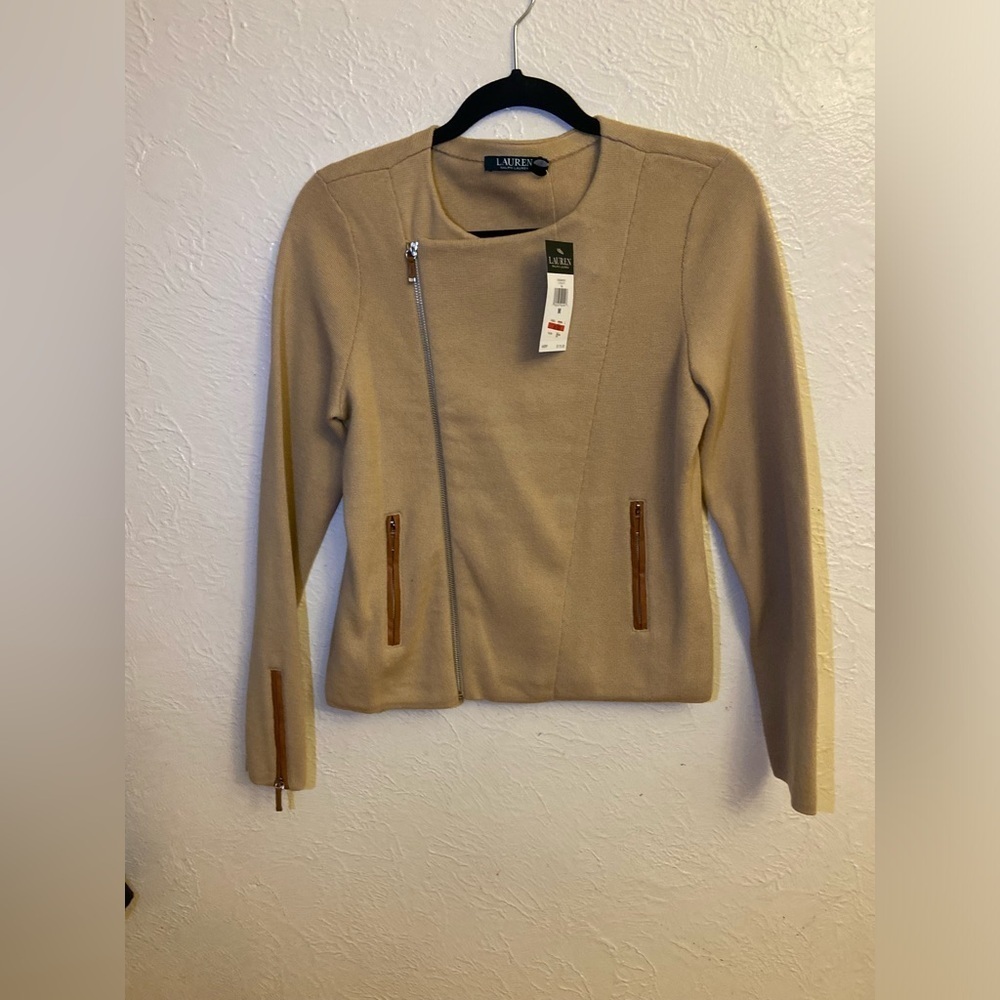 Ralph Lauren Beige Asymmetrical Jacket